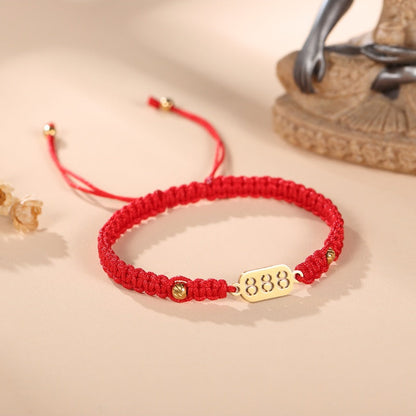 Buddha & Karma 888 Wealth Luck Angel Number Bracelet