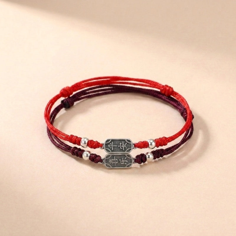 Exclusive: Buddha & Karma 925 Sterling Silver Red String Bracelet for Peace & Joy