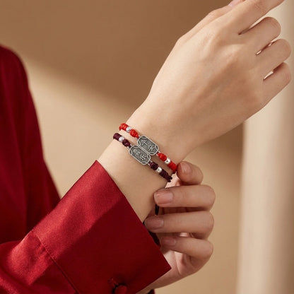 Exclusive: Buddha & Karma 925 Sterling Silver Red String Bracelet for Peace & Joy