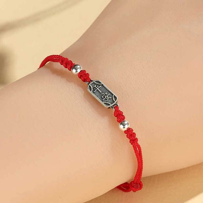 Exclusive: Buddha & Karma 925 Sterling Silver Red String Bracelet for Peace & Joy