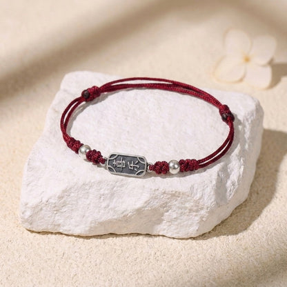 Exclusive: Buddha & Karma 925 Sterling Silver Red String Bracelet for Peace & Joy